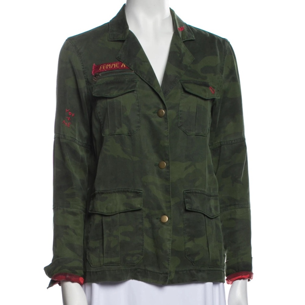 PAM & GELA | Vintage Camouflage Camo Print Jacket Blazer Size S Petite